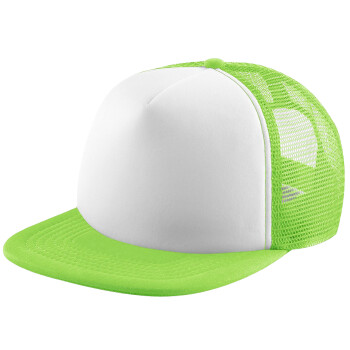 BLANK, Καπέλο Soft Trucker με Δίχτυ Πράσινο/Λευκό