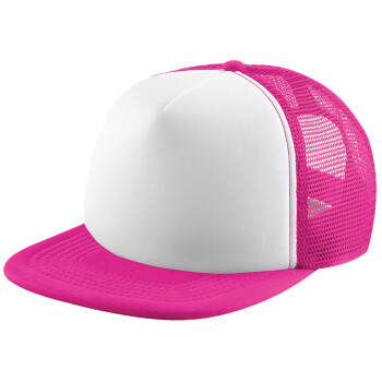 BLANK, Καπέλο Soft Trucker με Δίχτυ Pink/White 