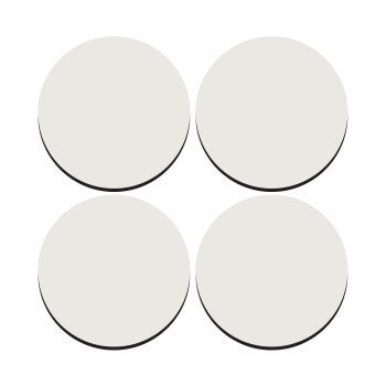 BLANK, SET of 4 round wooden coasters (9cm)