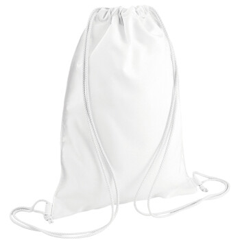 BLANK, Τσάντα πλάτης πουγκί GYMBAG λευκή (28x40cm)