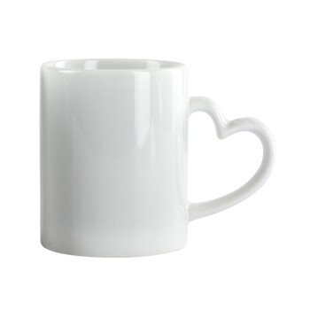 BLANK, Mug heart handle, ceramic, 330ml