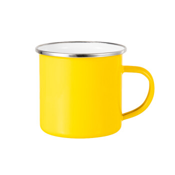 BLANK, Yellow Enamel Metallic Cup 360ml