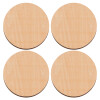 ΣΕΤ x4 Σουβέρ ξύλινα στρογγυλά plywood (9cm)