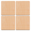 ΣΕΤ x4 Σουβέρ ξύλινα τετράγωνα plywood (9cm)