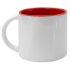 Κούπα κεραμική 400ml Λευκή/Κόκκινη