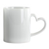 Mug heart handle, ceramic, 330ml