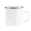 Metallic enamel cup white 360ml