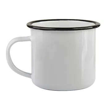 BLANK, Κούπα εμαγιέ με μαύρο χείλος 360ml