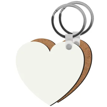 BLANK, Μπρελόκ Ξύλινο καρδιά MDF