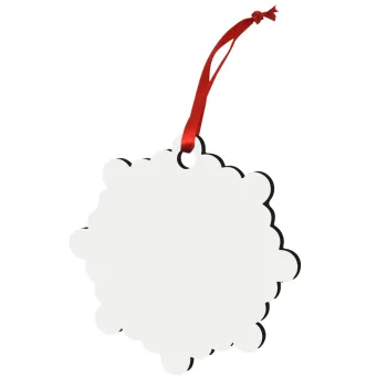 BLANK, Christmas ornament snowflake wooden 7.5cm