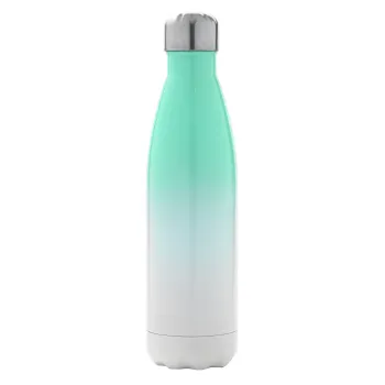BLANK, Μεταλλικό παγούρι θερμός Πράσινο/Λευκό (Stainless steel), διπλού τοιχώματος, 500ml