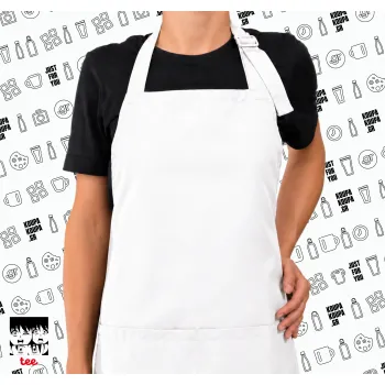 BLANK, Ποδιά μακριά Σεφ ολόσωμη με τσέπες white (ΕΝΗΛΙΚΩΝ)