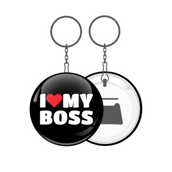 I LOVE MY BOSS, Μπρελόκ μεταλλικό 5cm με ανοιχτήρι