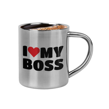 I LOVE MY BOSS, Κουπάκι μεταλλικό διπλού τοιχώματος για espresso (220ml)