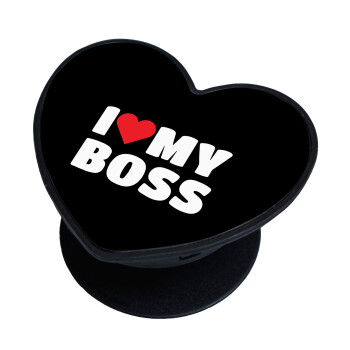 I LOVE MY BOSS, Phone Holders Stand  καρδιά Μαύρο Βάση Στήριξης Κινητού στο Χέρι