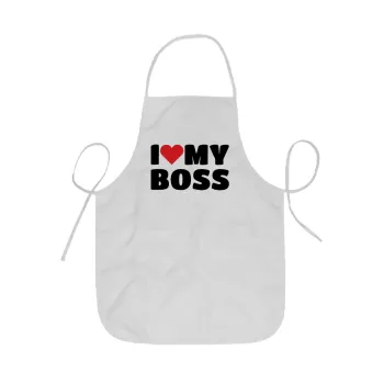 I LOVE MY BOSS, Ποδιά Σεφ ολόσωμη κοντή  Παιδική (44x62cm)