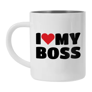 I LOVE MY BOSS, Κούπα Ανοξείδωτη διπλού τοιχώματος 300ml