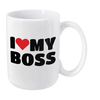 I LOVE MY BOSS, Κούπα Mega, κεραμική, 450ml
