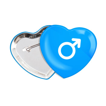 MALE, Κονκάρδα παραμάνα καρδιά (57x52mm)