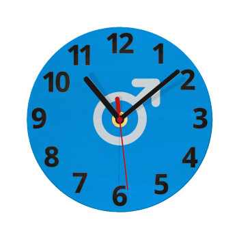 MALE, Ρολόι τοίχου γυάλινο (20cm)