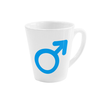 MALE, Κούπα κωνική Latte Λευκή, κεραμική, 300ml