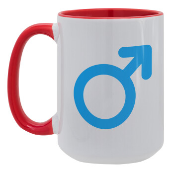 MALE, Κούπα Mega 15oz, κεραμική Κόκκινη, 450ml