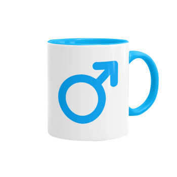 MALE, Mug colored light blue, ceramic, 330ml