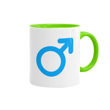 MALE, Mug colored light green, ceramic, 330ml