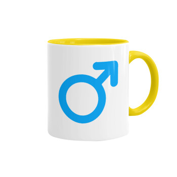MALE, Mug colored yellow, ceramic, 330ml