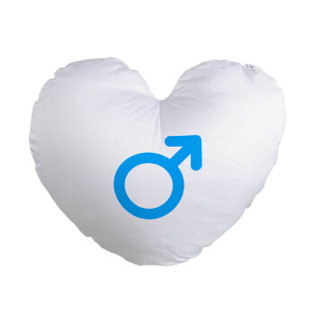 MALE, Μαξιλάρι καναπέ καρδιά 40x40cm περιέχεται το  γέμισμα