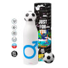 Soccer Metal mug thermos, double wall, 550ml