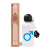 Easter Set, metallic aluminum bottle (500ml) & aromatic flat Easter candle (30cm) (PINK)