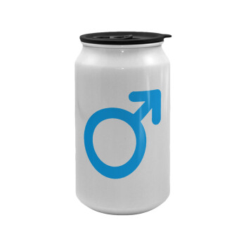MALE, Κούπα ταξιδιού μεταλλική με καπάκι (tin-can) 500ml