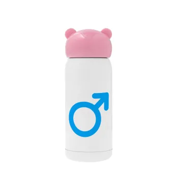 MALE, Pink stainless steel thermal flask, 320ml