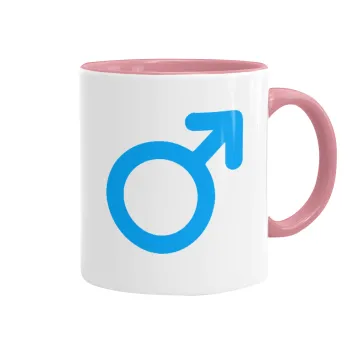 MALE, Κούπα χρωματιστή ροζ, κεραμική, 330ml