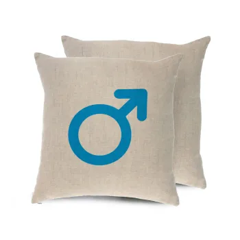 MALE, Μαξιλάρι καναπέ ΛΙΝΟ 40x40cm περιέχεται το  γέμισμα
