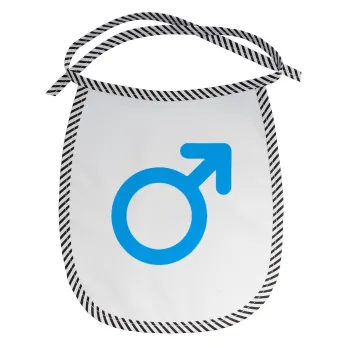 MALE, Σαλιάρα μωρού αλέκιαστη με κορδόνι Μαύρη