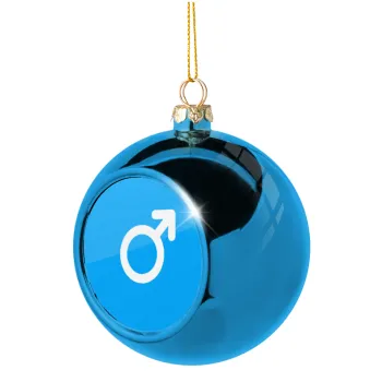 MALE, Blue Christmas tree ball ornament 8cm