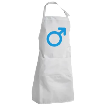 MALE, Adult Chef Apron (with sliders and 2 pockets)