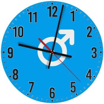 MALE, Ρολόι τοίχου ξύλινο (30cm)