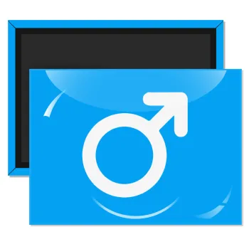 MALE, Ορθογώνιο μαγνητάκι ψυγείου διάστασης 9x6cm