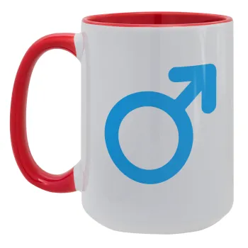 MALE, Κούπα Mega 15oz, κεραμική Κόκκινη, 450ml