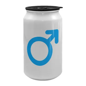 MALE, Κούπα ταξιδιού μεταλλική με καπάκι (tin-can) 500ml
