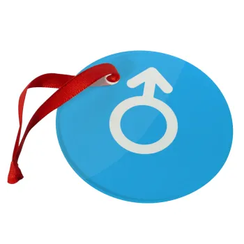 MALE, Christmas ornament glass 9cm