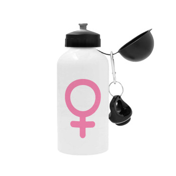 FEMALE, Metal water bottle, White, aluminum 500ml