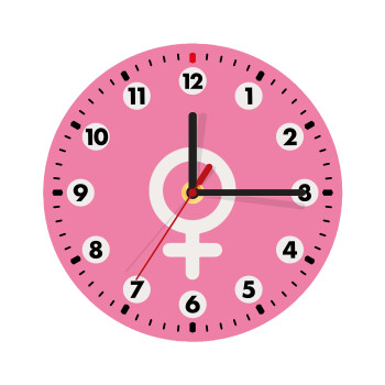 FEMALE, Wooden wall clock (20cm)
