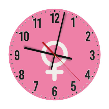 FEMALE, Ρολόι τοίχου ξύλινο (30cm)