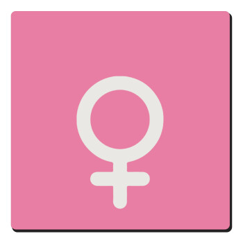 FEMALE, Τετράγωνο μαγνητάκι ξύλινο 6x6cm