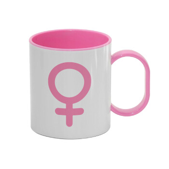 FEMALE, Κούπα (πλαστική) (BPA-FREE) Polymer Ροζ για παιδιά, 330ml
