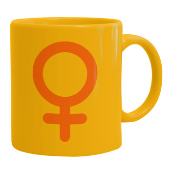 FEMALE, Κούπα, κεραμική κίτρινη, 330ml (1 τεμάχιο)